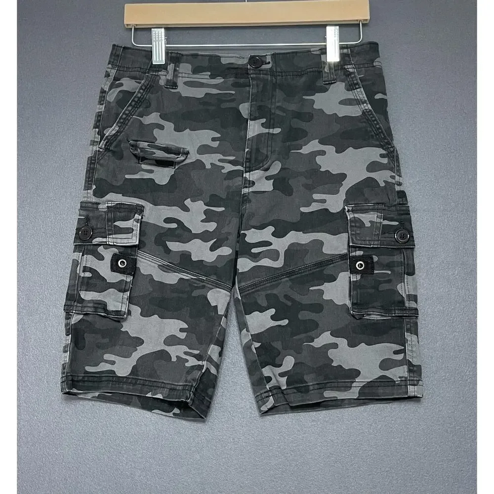 Public Supply Co. Camo Cargo Shorts sz 16 boys military utility streetwear urban